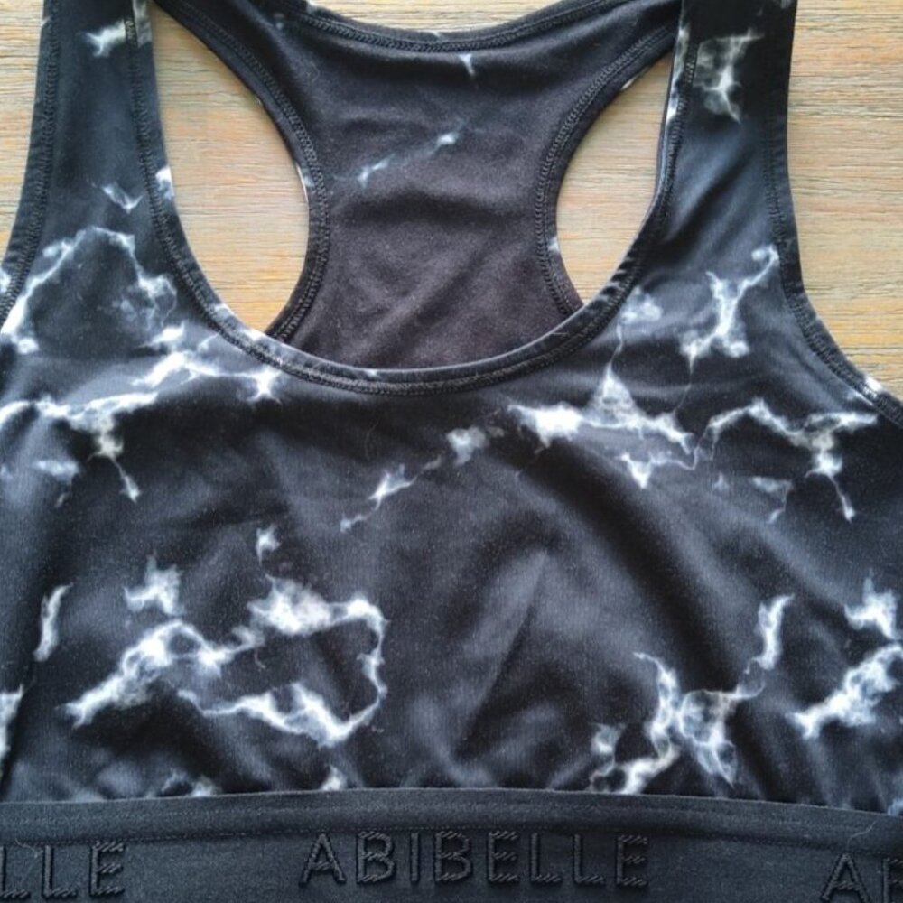 Marble Pattern Sport Bra